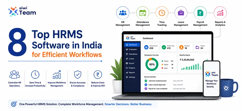 Top 8  HRMS Software in India for Efficient Workflows 2026