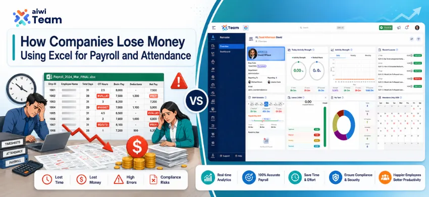 How Companies Lose Money Using Excel for Payroll and Attendance - Aiwi Team